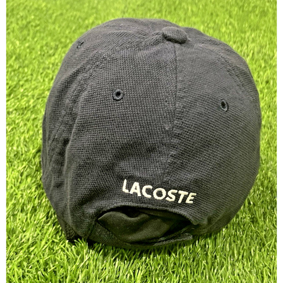 LACOSTE Logo Gator Crocodile Hat Cap Navy Blue Adjustable 00 - Picture 3 of 10